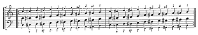 An infinitely ascending chromatic scale as presented by Shepard